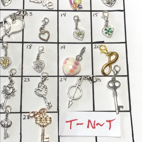 DC-#8.  4X Birthstones Locket Dangle Charms - Picture 5 of 8